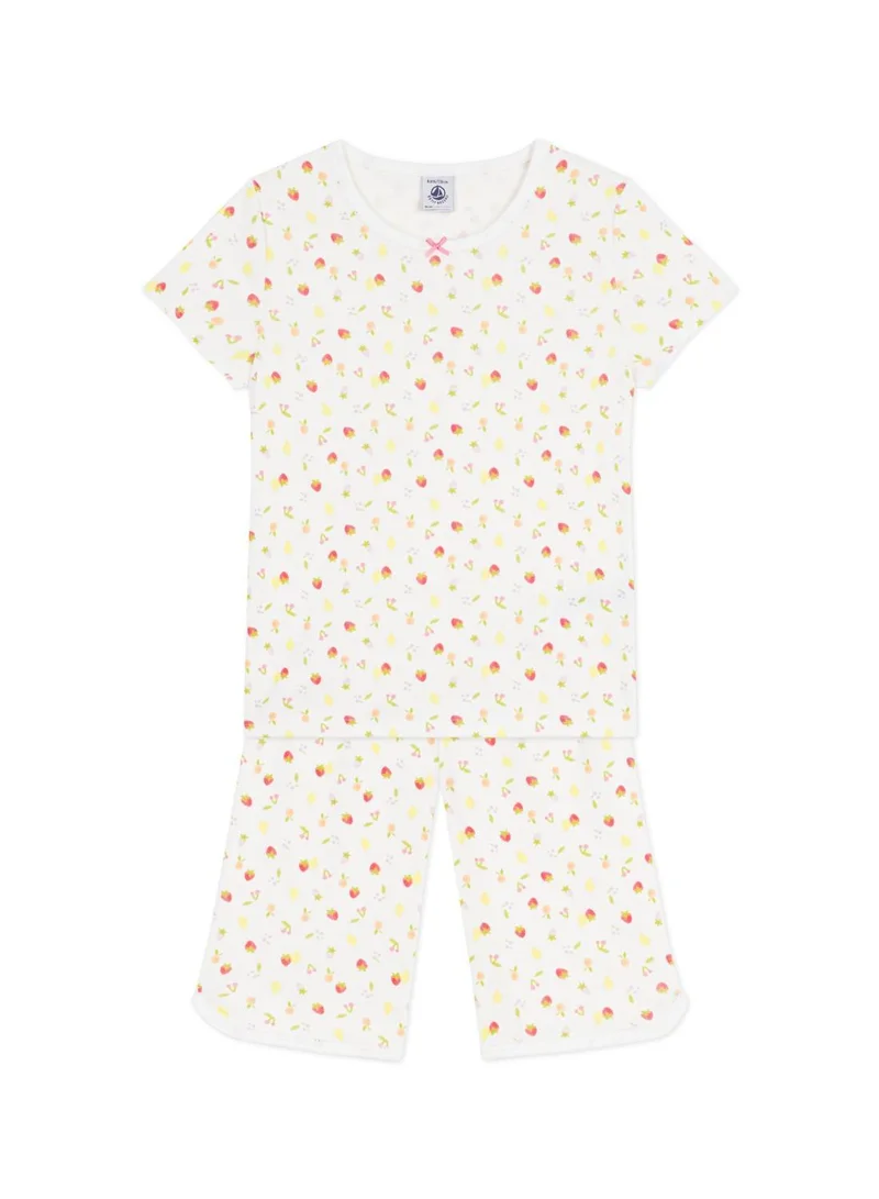 بيتي باتو Children's cotton capri pyjamas printed with fruit